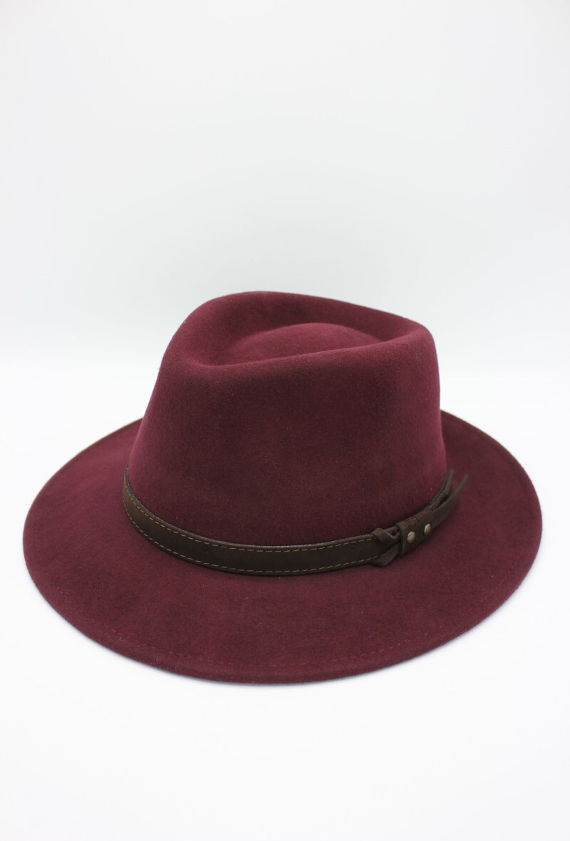 Grossiste Hologramme Paris - Chapeau Italien en pure laine Waterproof Crushable avec ceinture