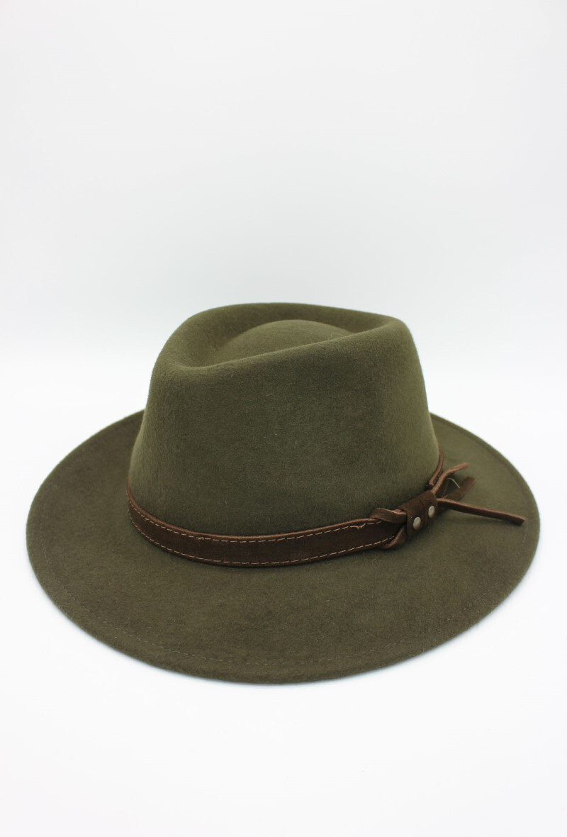 Grossiste Hologramme Paris - Chapeau Italien en pure laine Waterproof Crushable avec ceinture