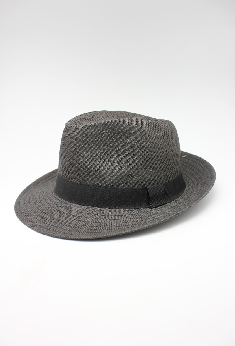 Wholesaler Hologramme Paris - Wide brimmed paper hat with black Gros Grain
