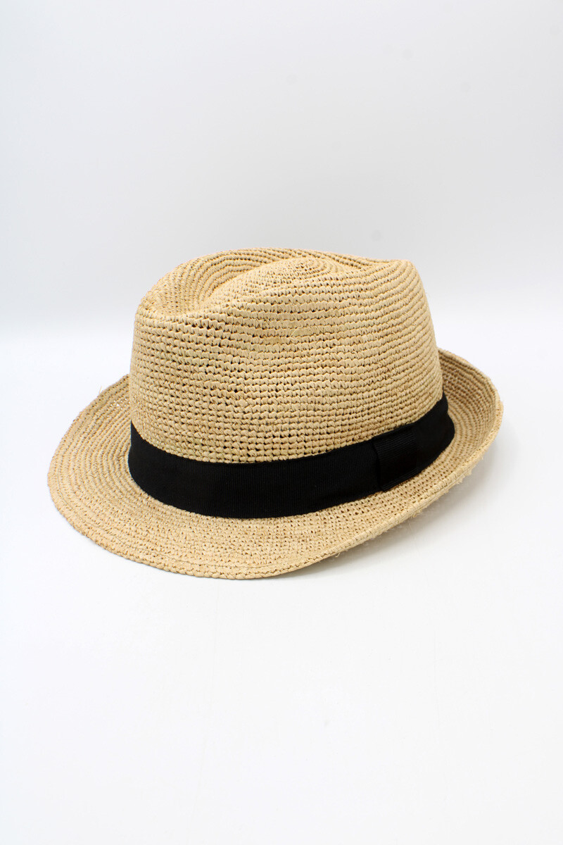 Wholesaler Hologramme Paris - Raffia straw hat with ribbon