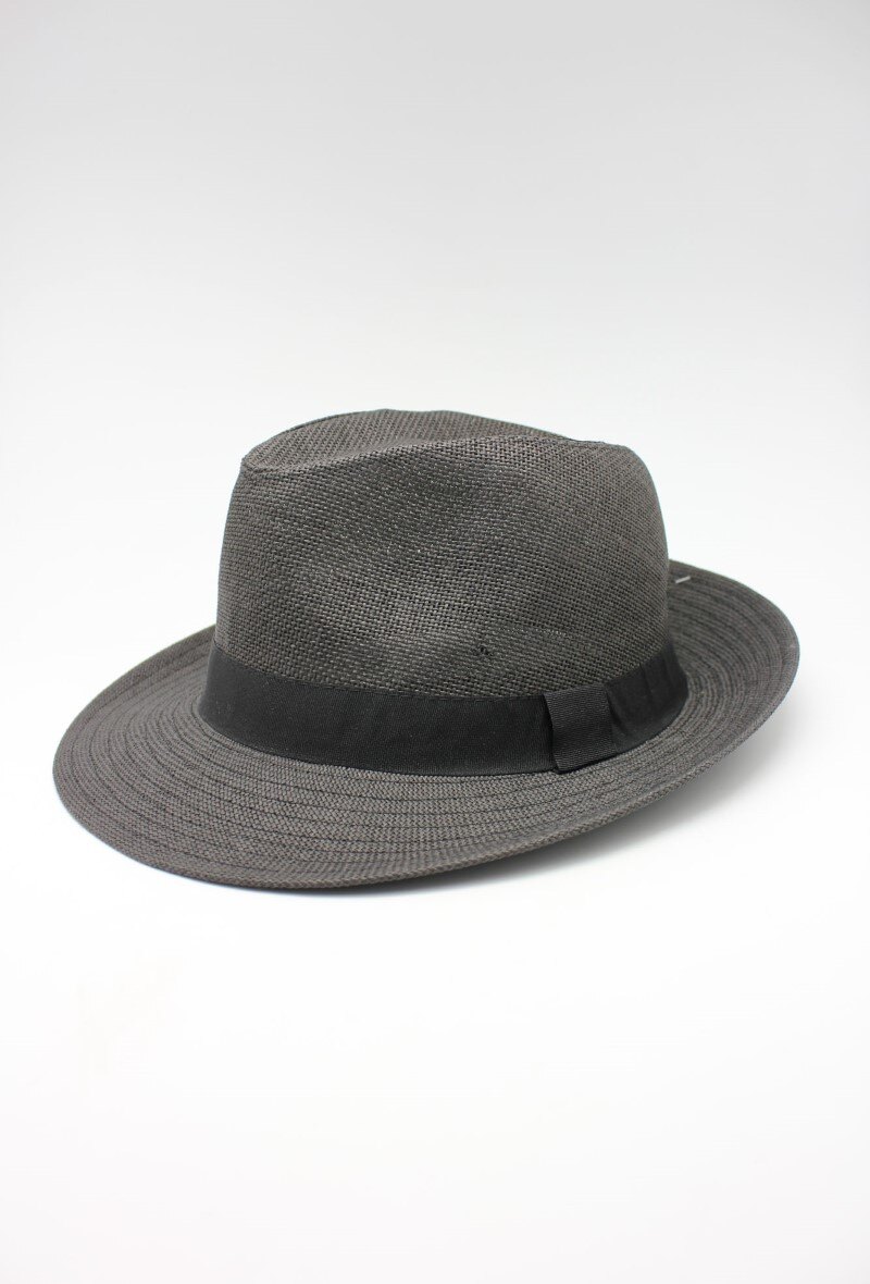 Wholesaler Hologramme Paris - Wide-brimmed paper hat with black grosgrain ribbon