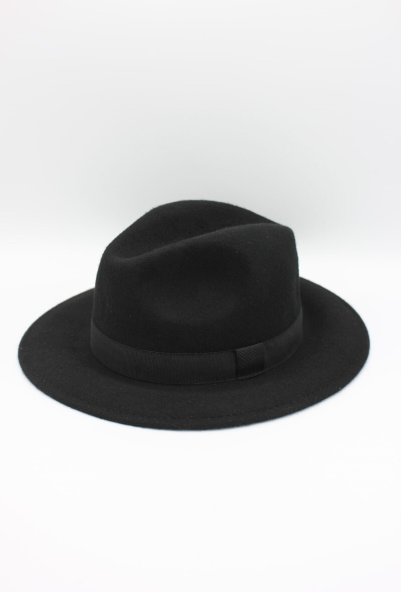 Grossiste Hologramme Paris - Fedora Italien en laine Nouveau-Art.01 Noir