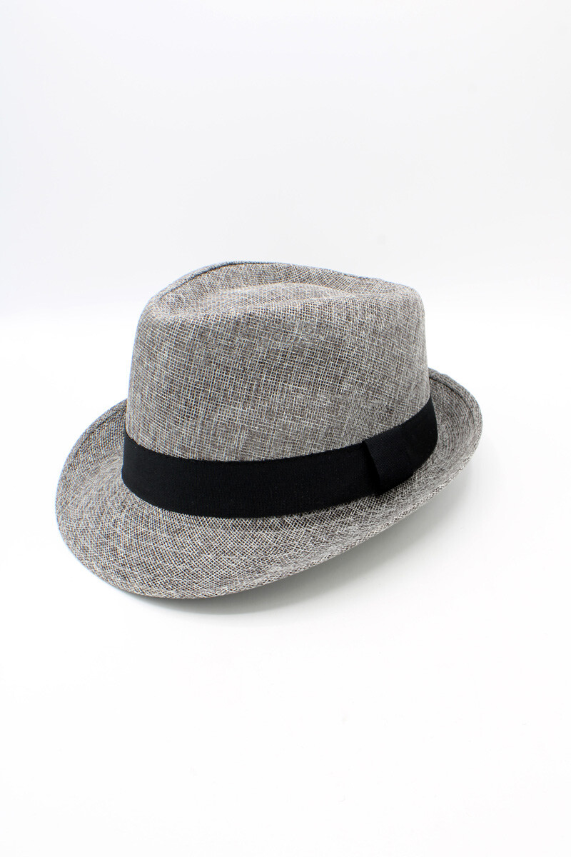 Wholesaler Hologramme Paris - Black Polyester Small Brim Hat with Grosgrain