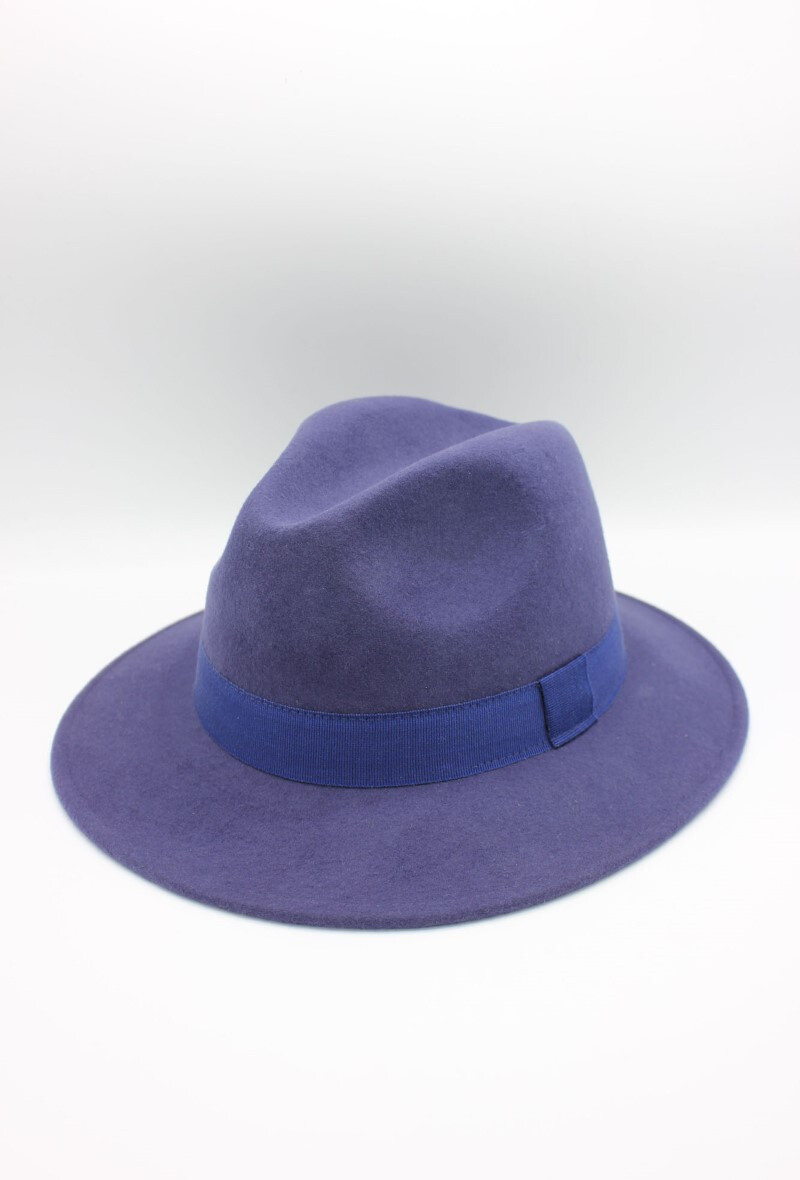 Grossiste Hologramme Paris - Chapeau Italien en pure laine Waterproof Crushable avec ruban