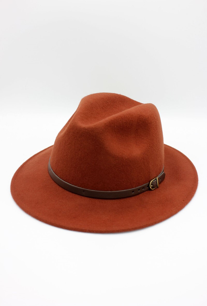 Grossiste Hologramme Paris - Fedora Italien en pure laine Nouveau-Art.02 Ruggine