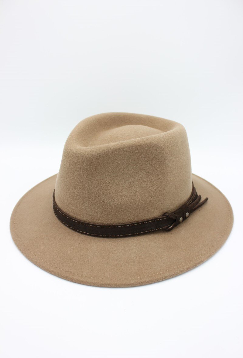 Grossista Hologramme Paris - Cappello italiano in pura lana, impermeabile e pieghevole, con cintura
