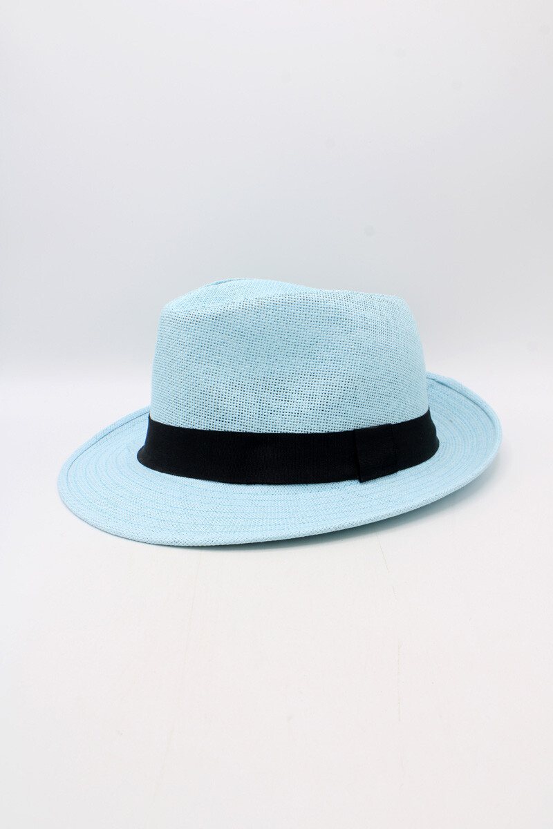 Wholesaler Hologramme Paris - Wide-brimmed paper hat with black grosgrain ribbon