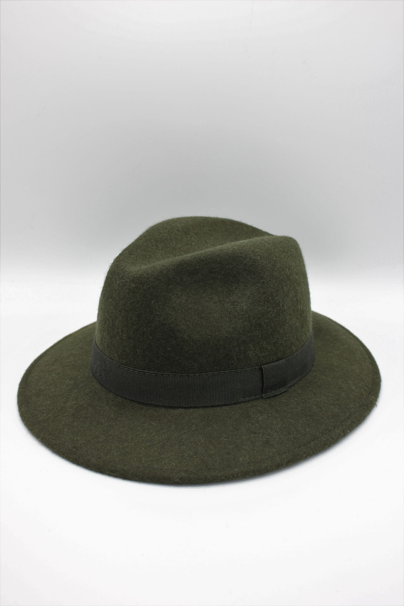 Großhändler Hologramme Paris - Italienischer Fedora aus reiner melierter Wolle Art.01 Mix Khaki