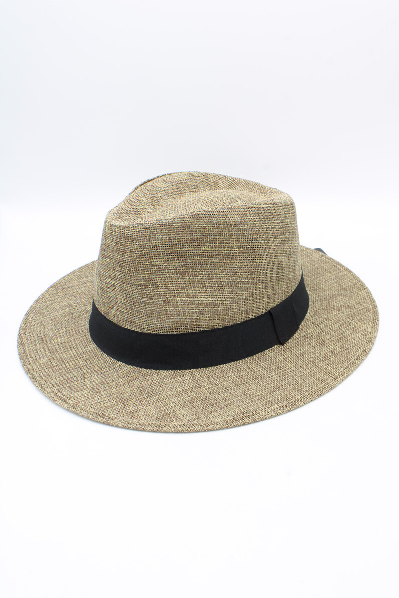 Wholesaler Hologramme Paris - Wide Brim Black Polyester Hat with Grosgrain