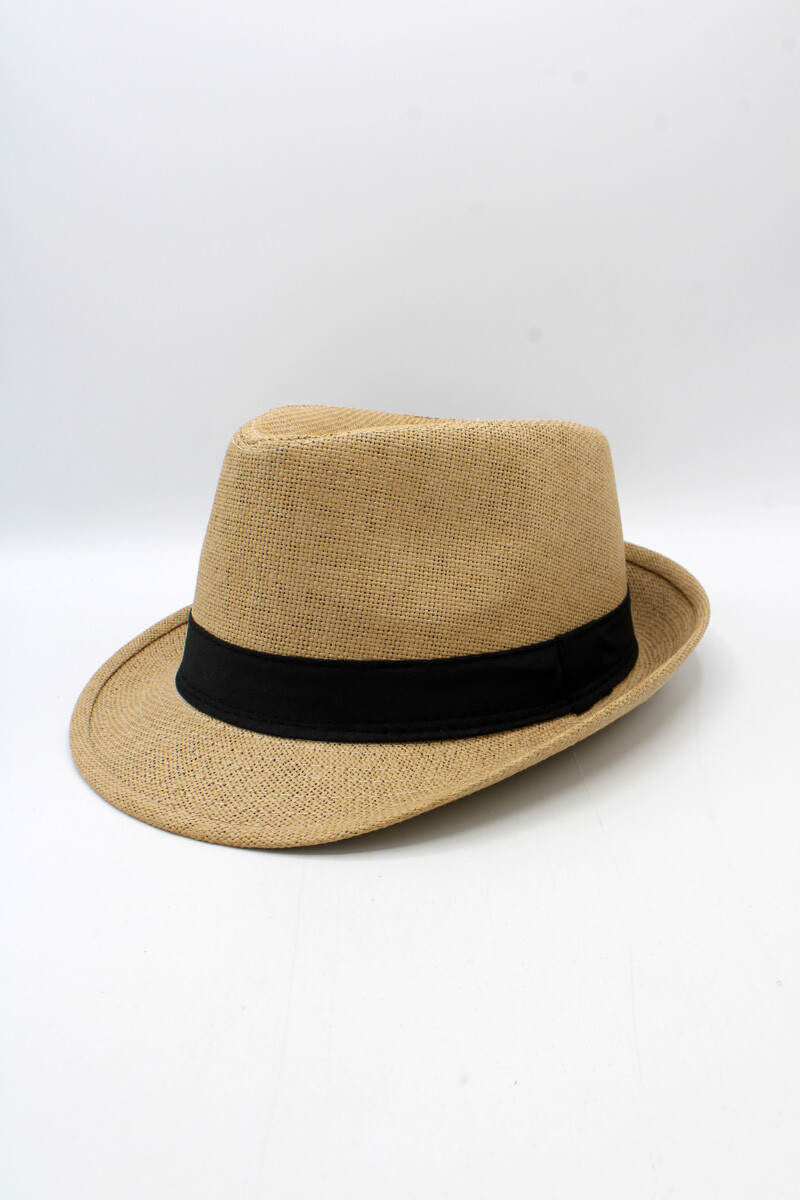 Wholesaler Hologramme Paris - Plain paper hat with small brim Gros Grain Black