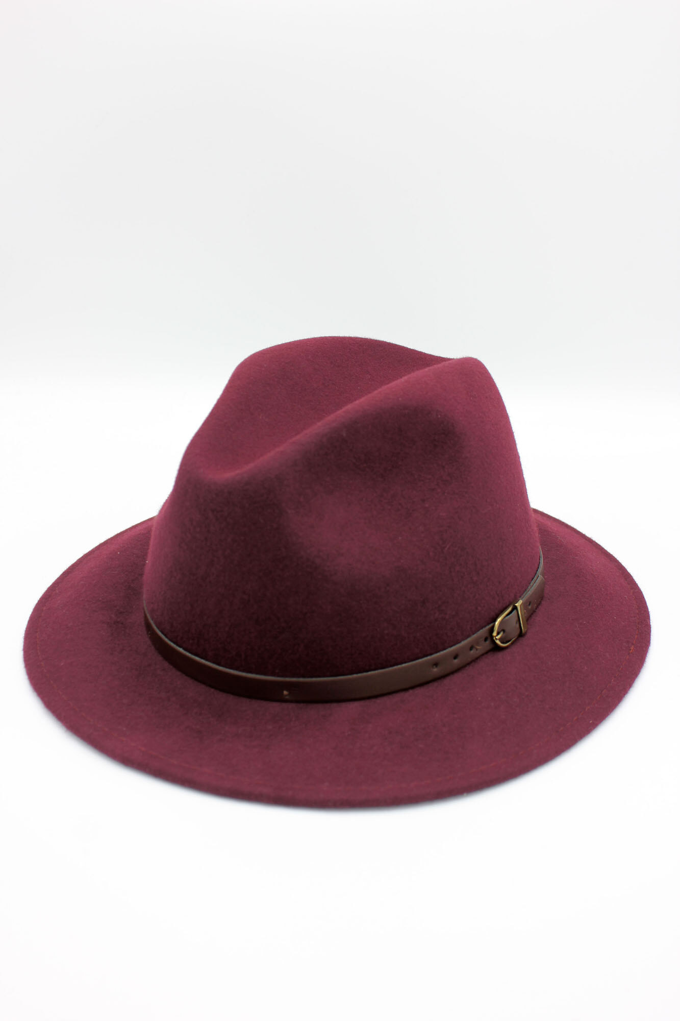 Grossista Hologramme Paris - Fedora italiano in pura lana classica con cintura in pelle