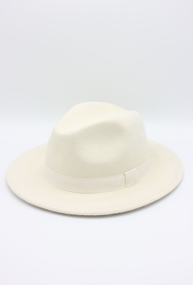 Grossiste Hologramme Paris - Fedora Italien en laine Nouveau-Art.01 Bianco