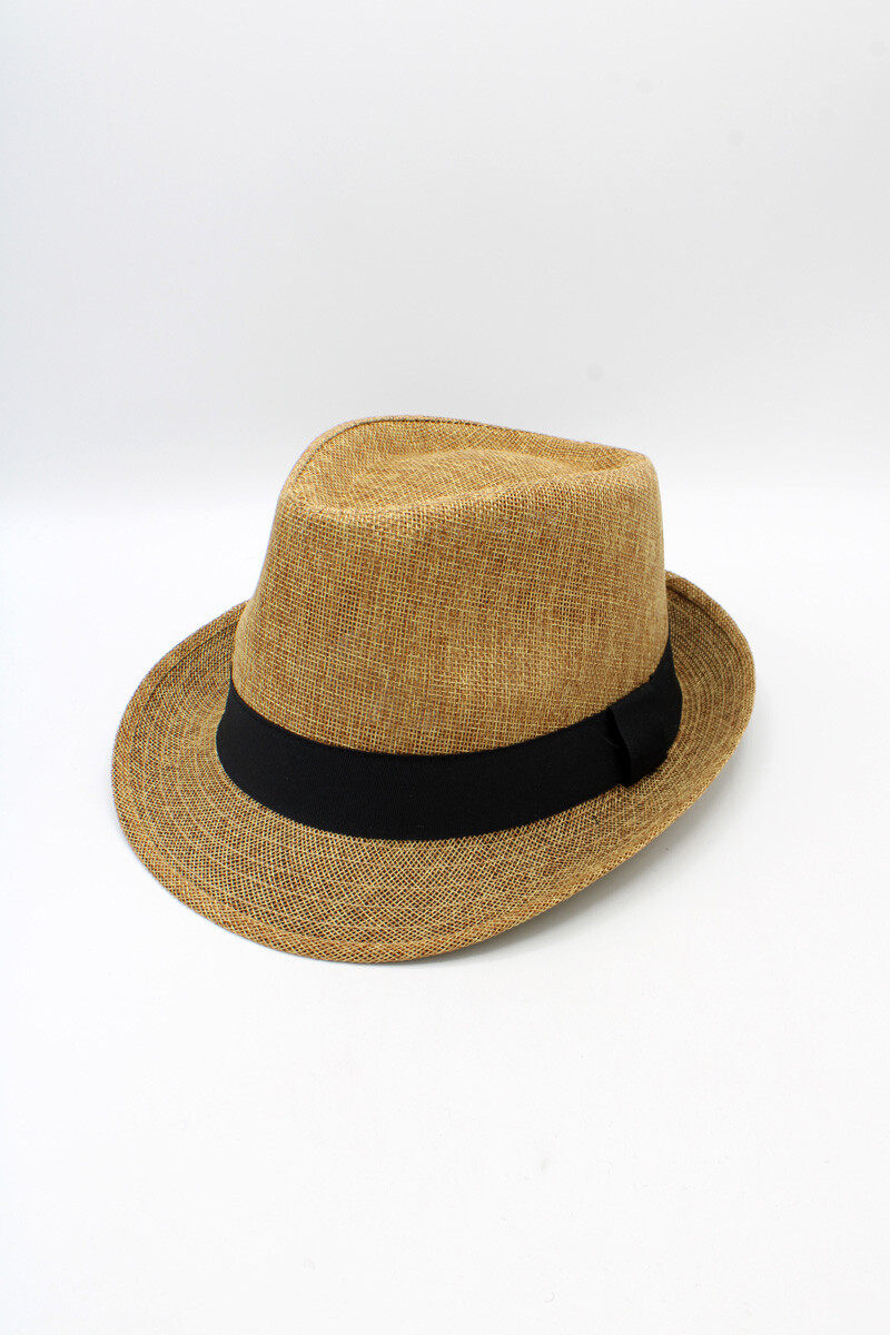Wholesaler Hologramme Paris - Black Polyester Small Brim Hat with Grosgrain