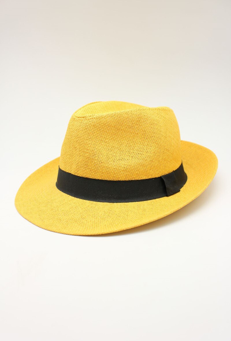 Wholesaler Hologramme Paris - Wide-brimmed paper hat with black grosgrain ribbon