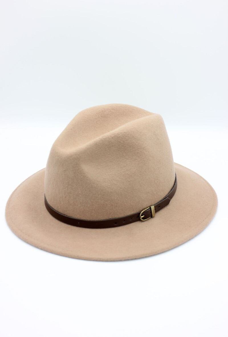 Grossiste Hologramme Paris - Fedora Italien en pure laine Nouveau-Art.02 Beige