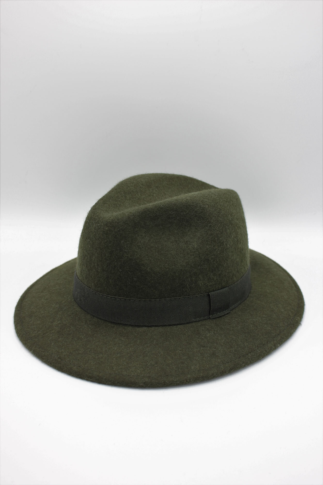 Grossiste Hologramme Paris - Fedora Italien en pure laine chiné Nouveau-Art.01 Mix Kaki