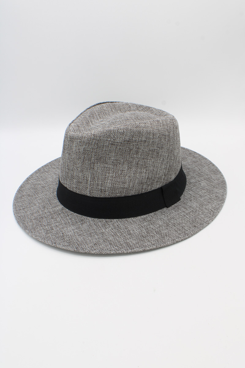 Wholesaler Hologramme Paris - Wide Brim Black Polyester Hat with Grosgrain Ribbon