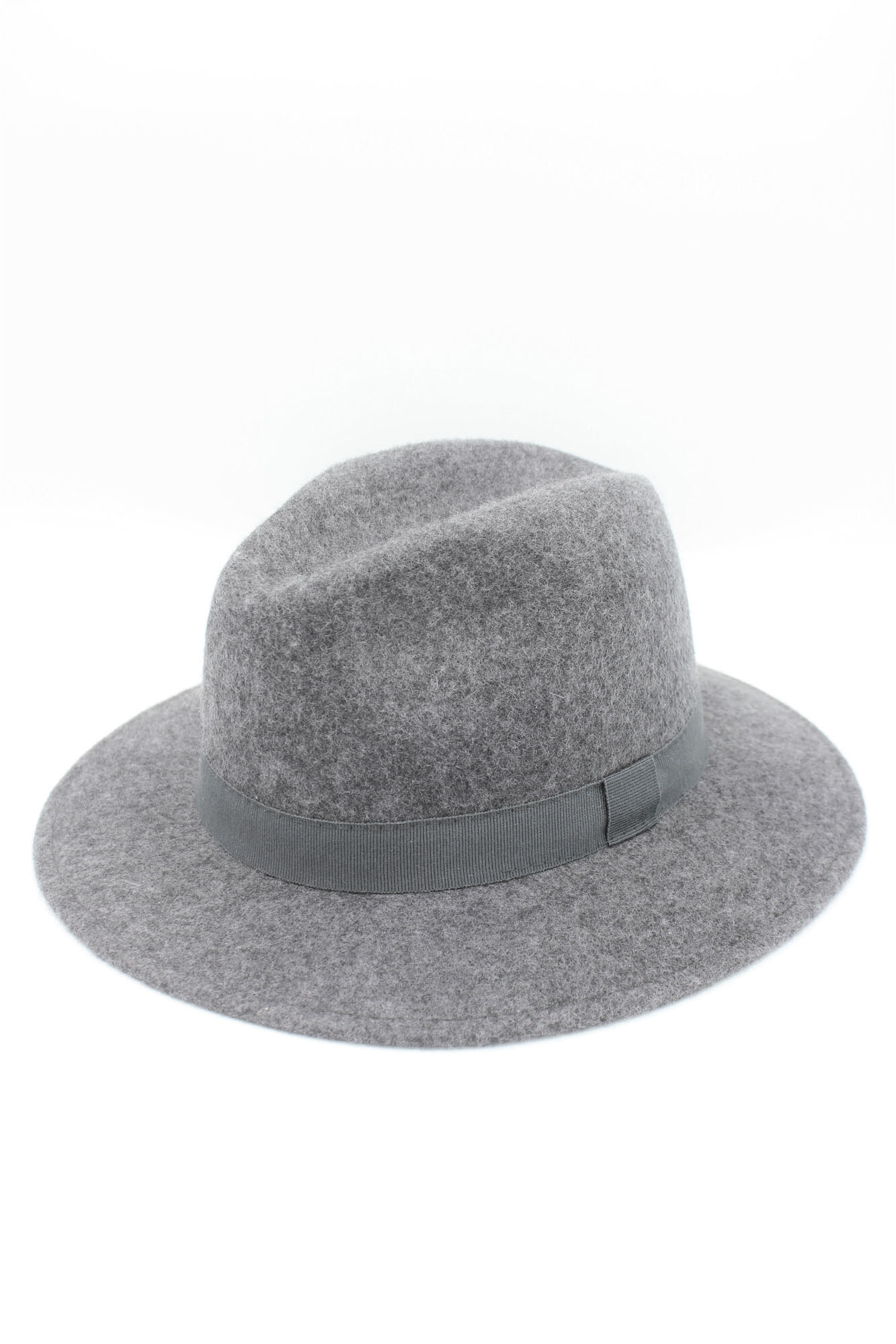 Großhändler Hologramme Paris - Italienischer Fedora aus reiner melierter Wolle Art.01 Grau Mix