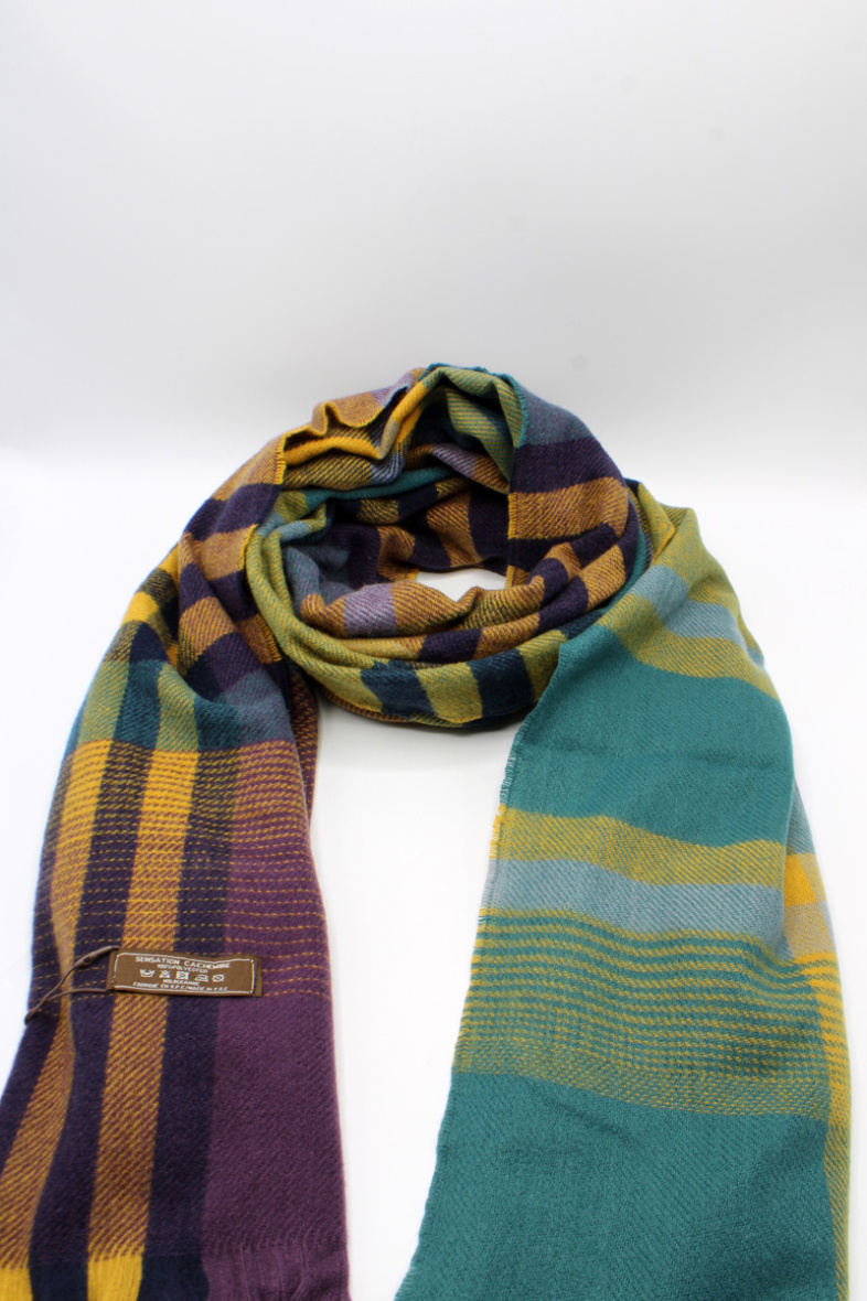 Mayorista Hologramme Paris - Bufanda de hombre Sensation Cashmere 72633 MORADO