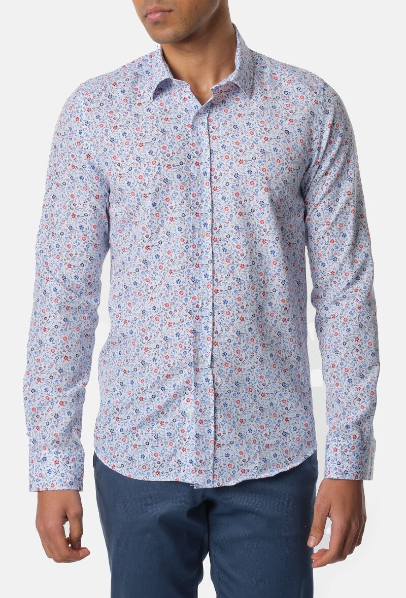 Grossiste Hopenlife - Chemise imprimée manches longues homme