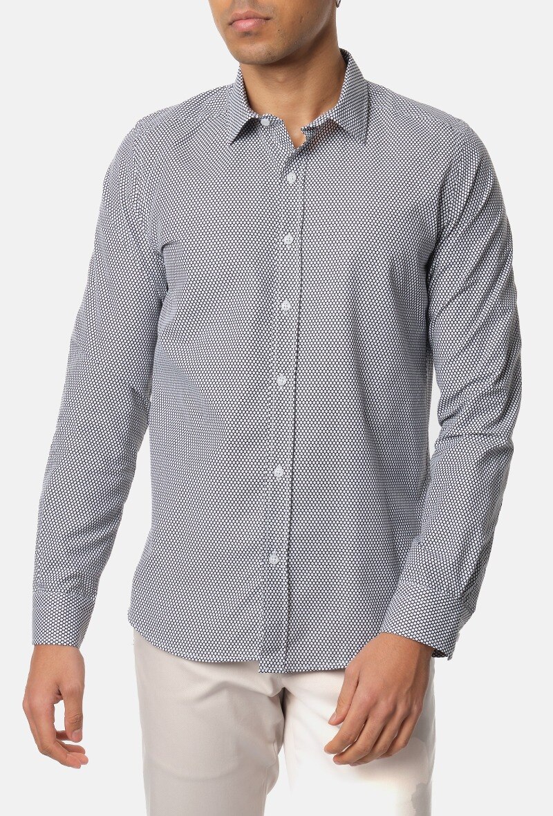 Grossiste Hopenlife - Chemise imprimée manches longues homme