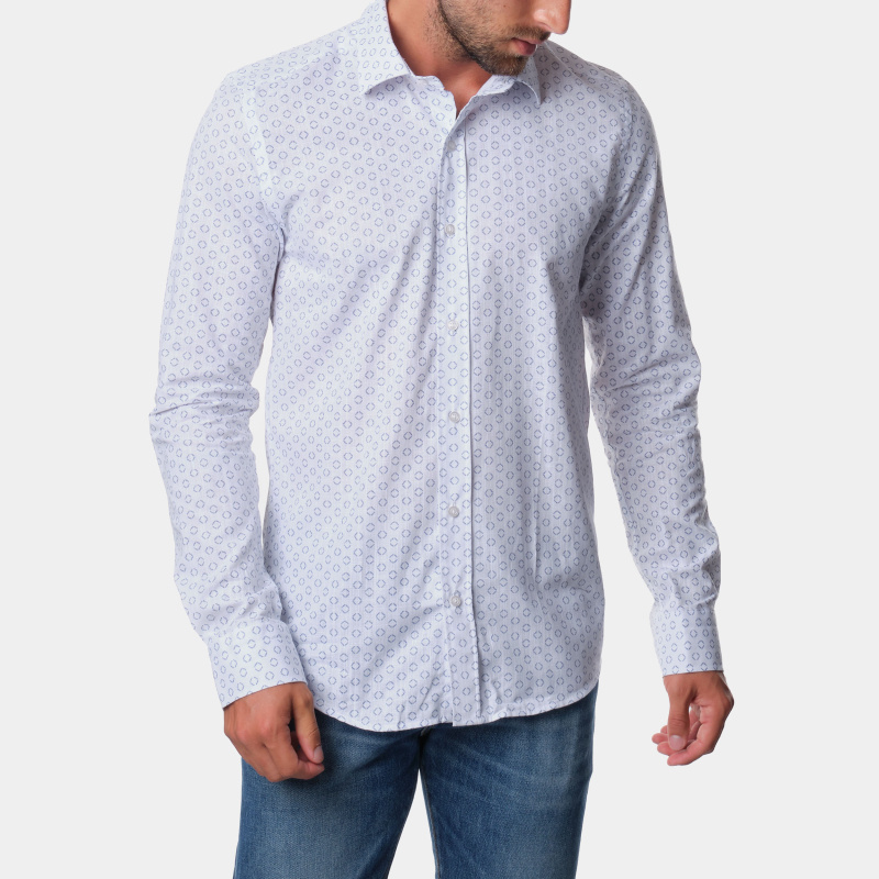 Grossiste Hopenlife - Chemise imprimée manches longues homme
