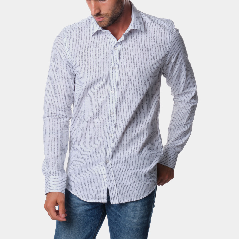 Grossiste Hopenlife - Chemise imprimée manches longues homme