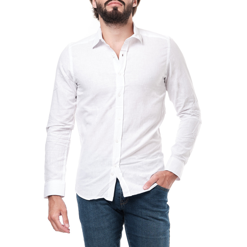 Wholesaler Hopenlife - Long-sleeved linen shirt