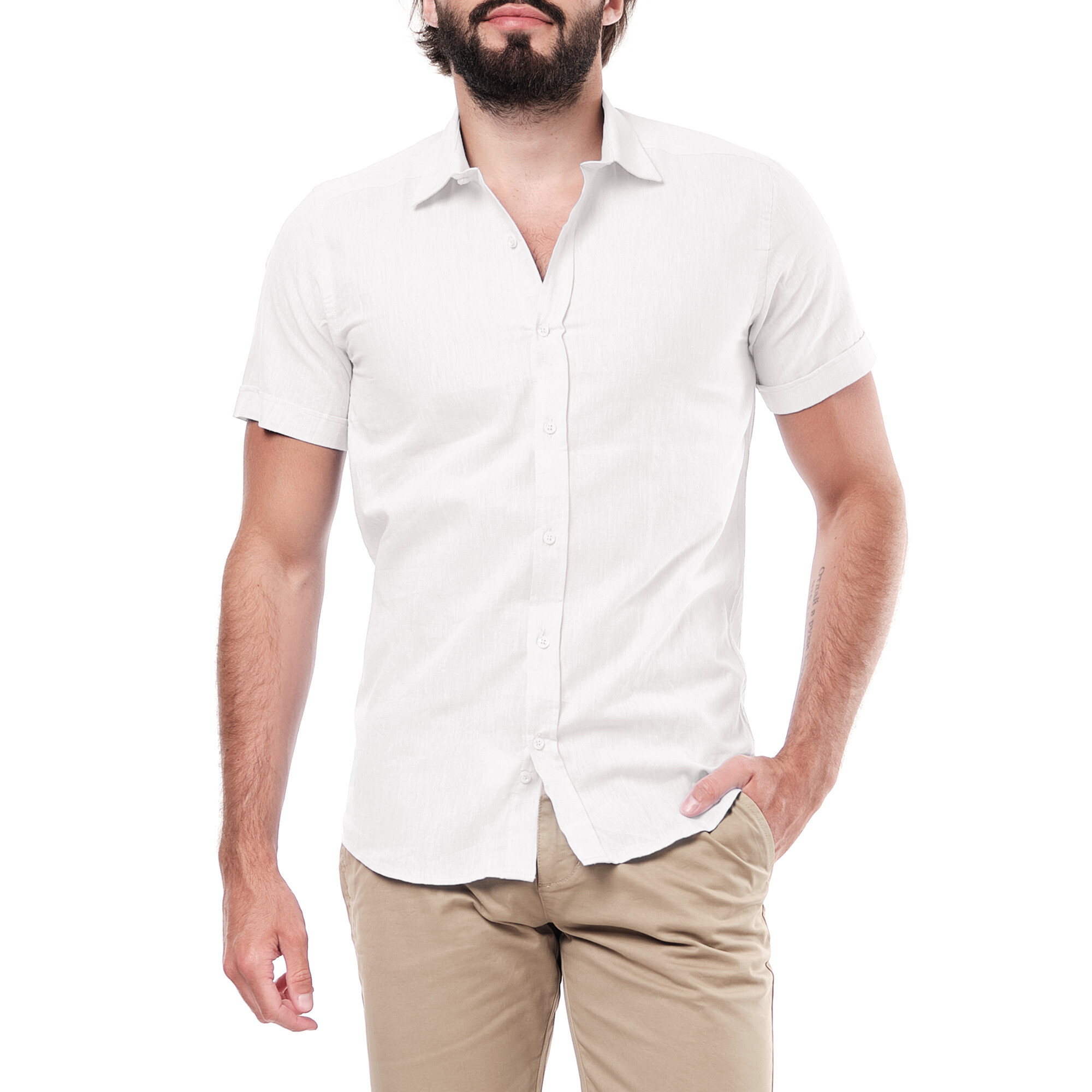 Men's shirt with short sleeves with classic collar and straight cut. It is united for an elegant and timeless look.
Composition: this shirt is made up of 70% cotton and 30% linen, thus offering comfort, lightness and breathability.
Maintenance: We recommend a machine washing at 30 ° C to preserve the quality of the fabric.
This linen shirt is ideal for hot days thanks to its lightness and comfort. It can be laid back in a relaxed or more dressed manner depending on the occasion. Opt for this versatile shirt that will offer you a refined and comfortable style.