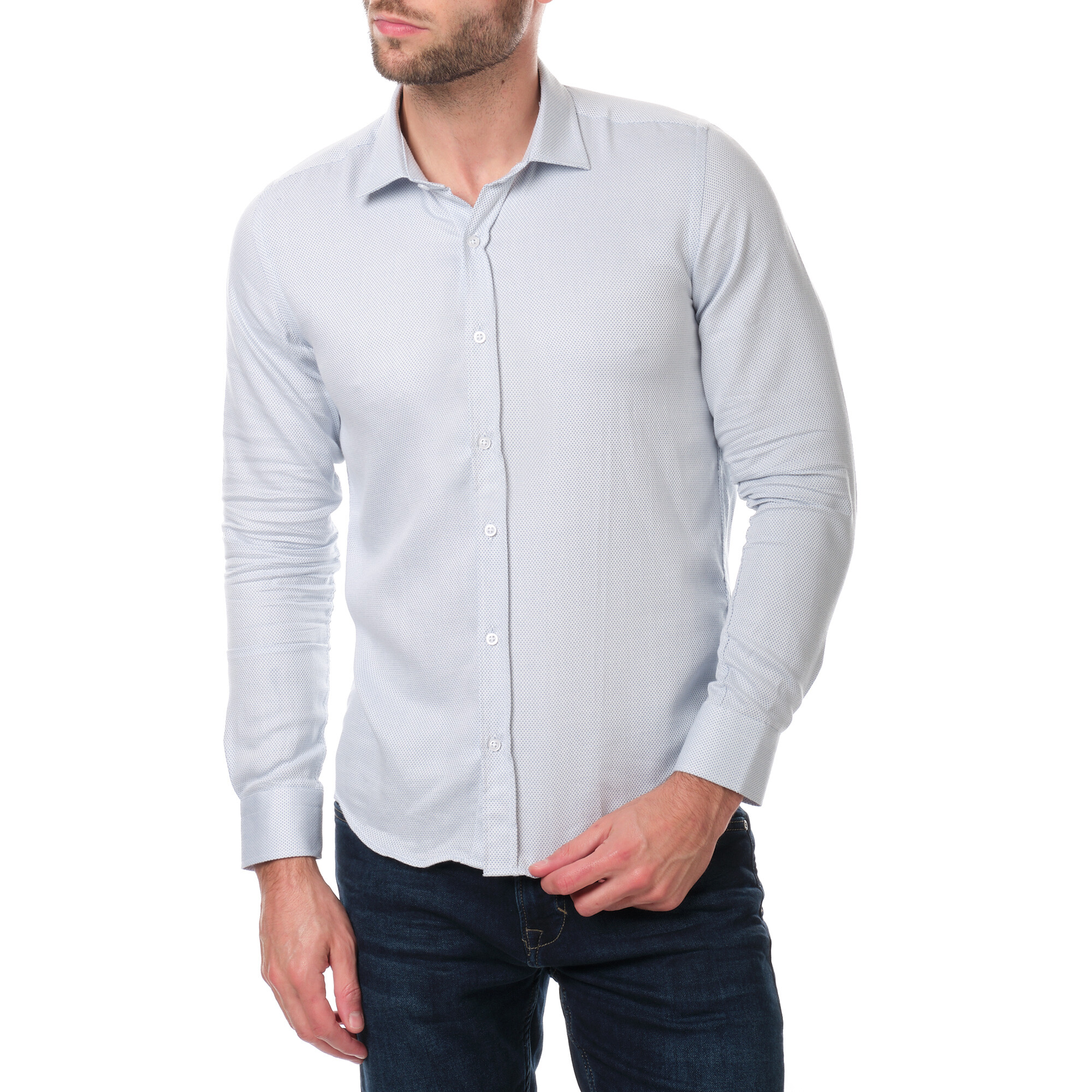 Mayorista Hopenlife - Camisa estampada de algodón y poliéster – fin de serie