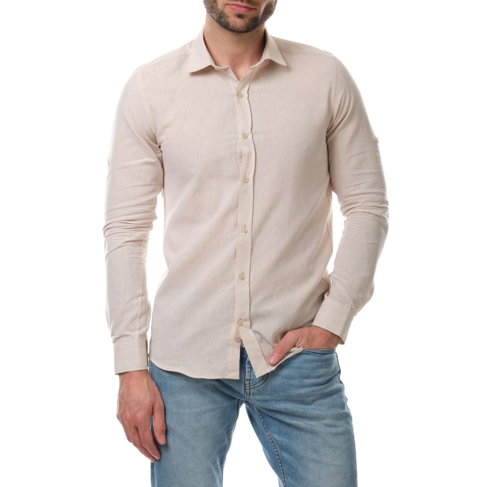 Wholesaler Hopenlife - Solid cotton and linen shirt
