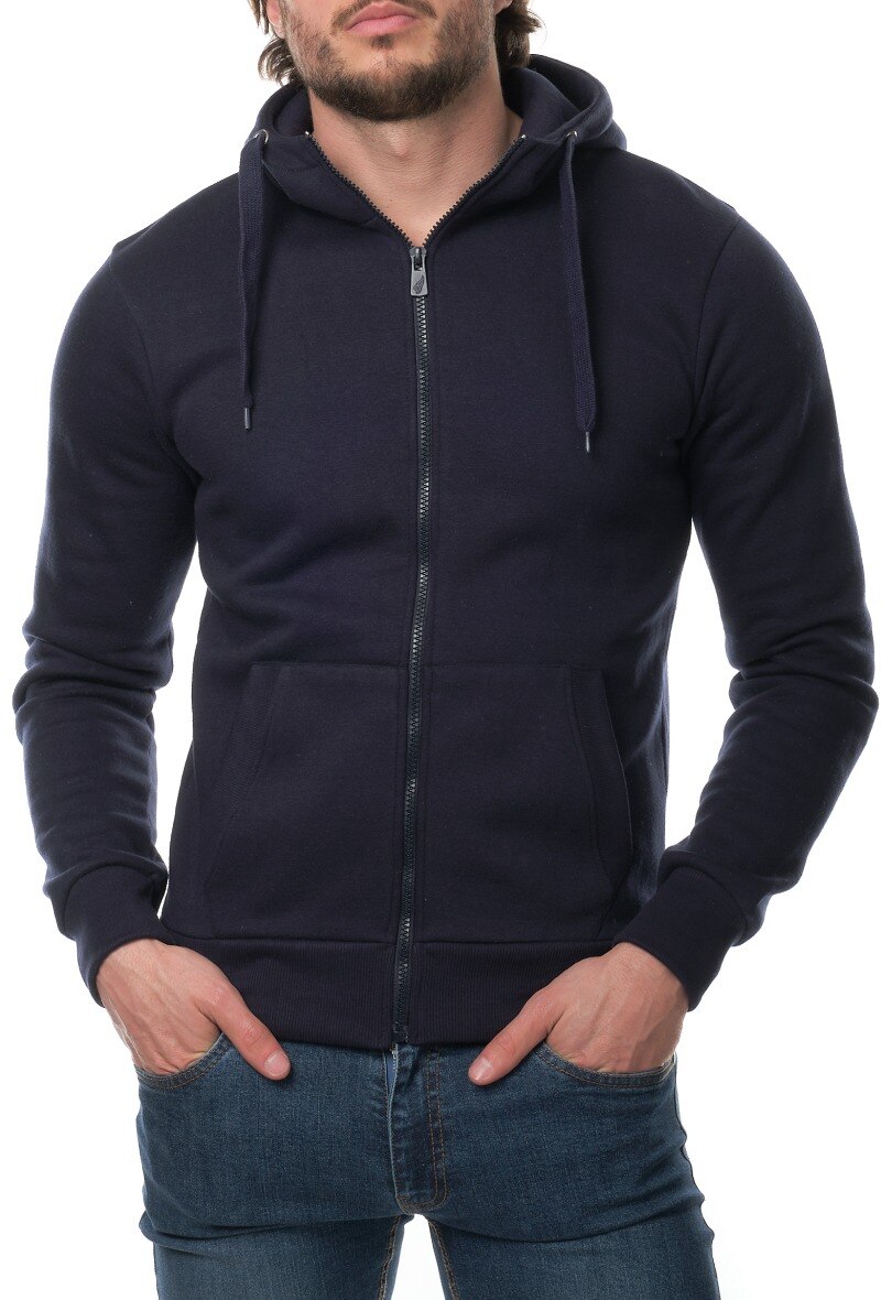 Grossiste Hopenlife - Gilet molleton à capuche uni sweat homme