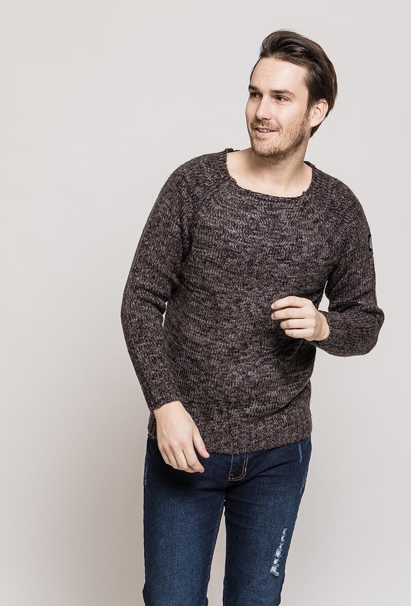 Grossiste Hopenlife - Pull chiné en mohair mélangé homme