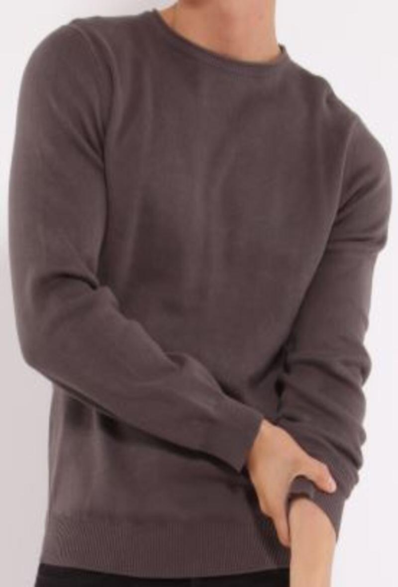 Grossiste Hopenlife - Pull maille col rond uni homme