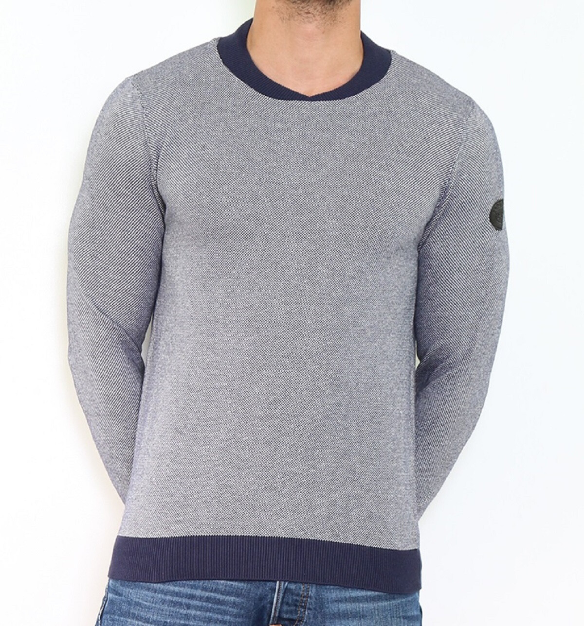 Grossiste Hopenlife - Pull bicolore manches longues