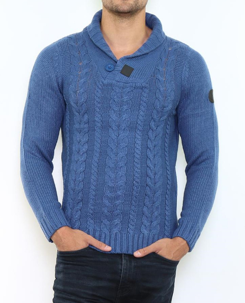 Wholesaler Hopenlife - Plain shawl collar sweater: End of series