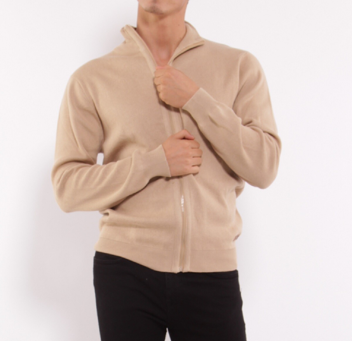Wholesaler Hopenlife - High-neck zip-up cardigan