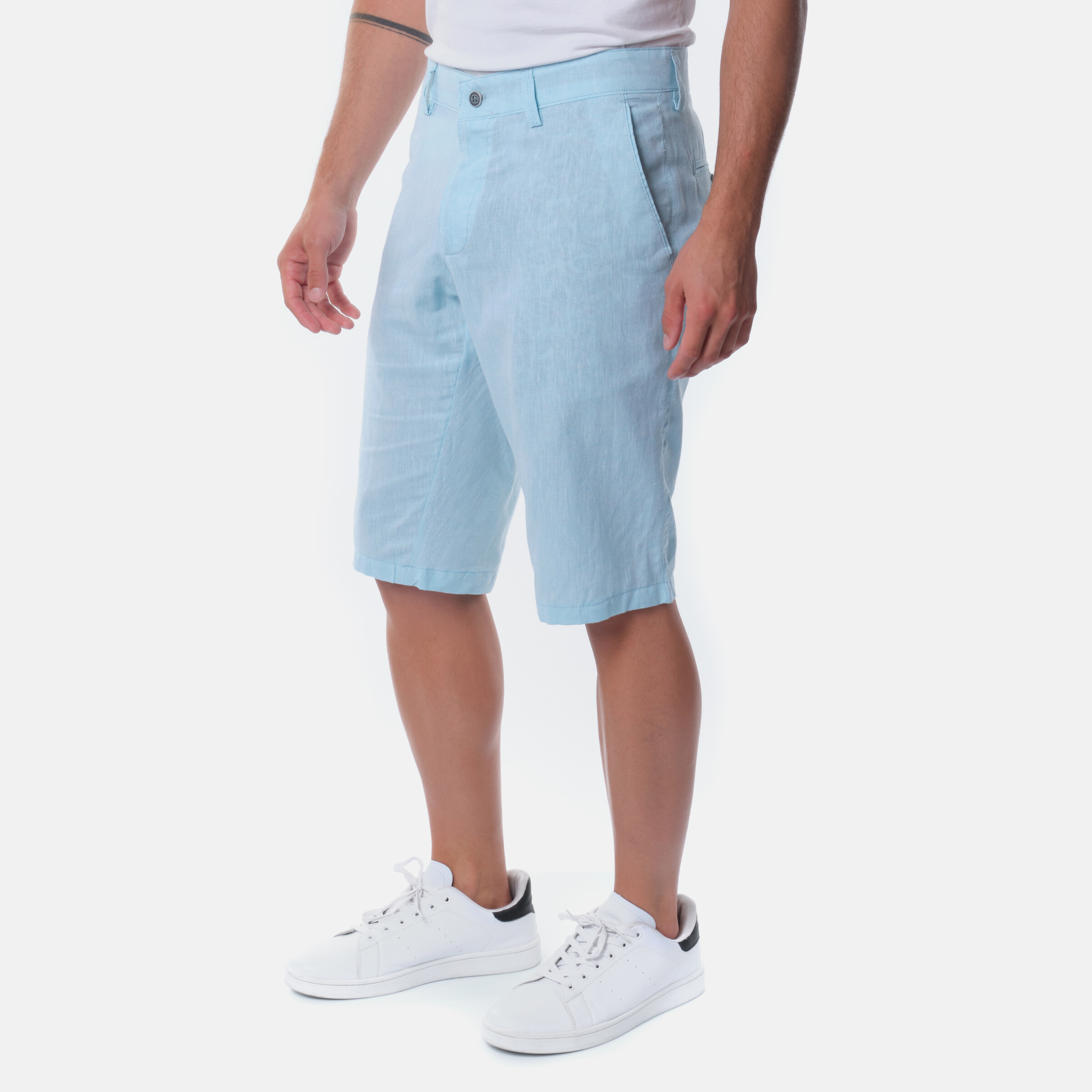 Grossiste Hopenlife - Short en coton et lin uni
