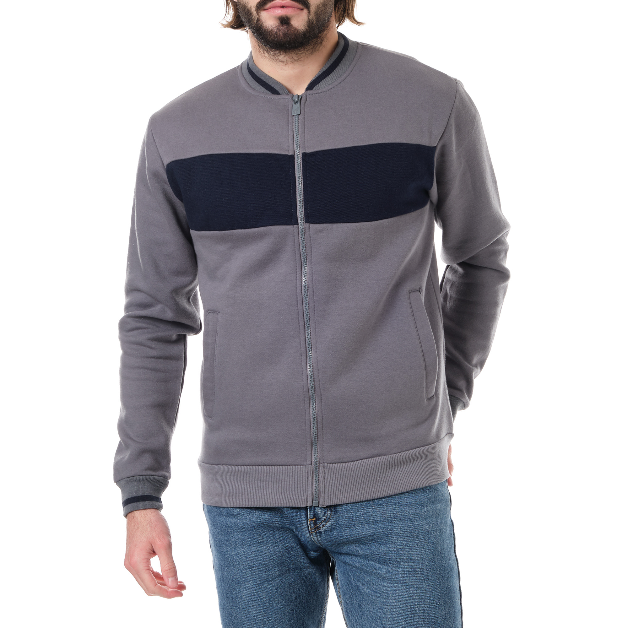 Großhändler Hopenlife - Das zweifarbige Sweatshirt mit Reißverschluss
