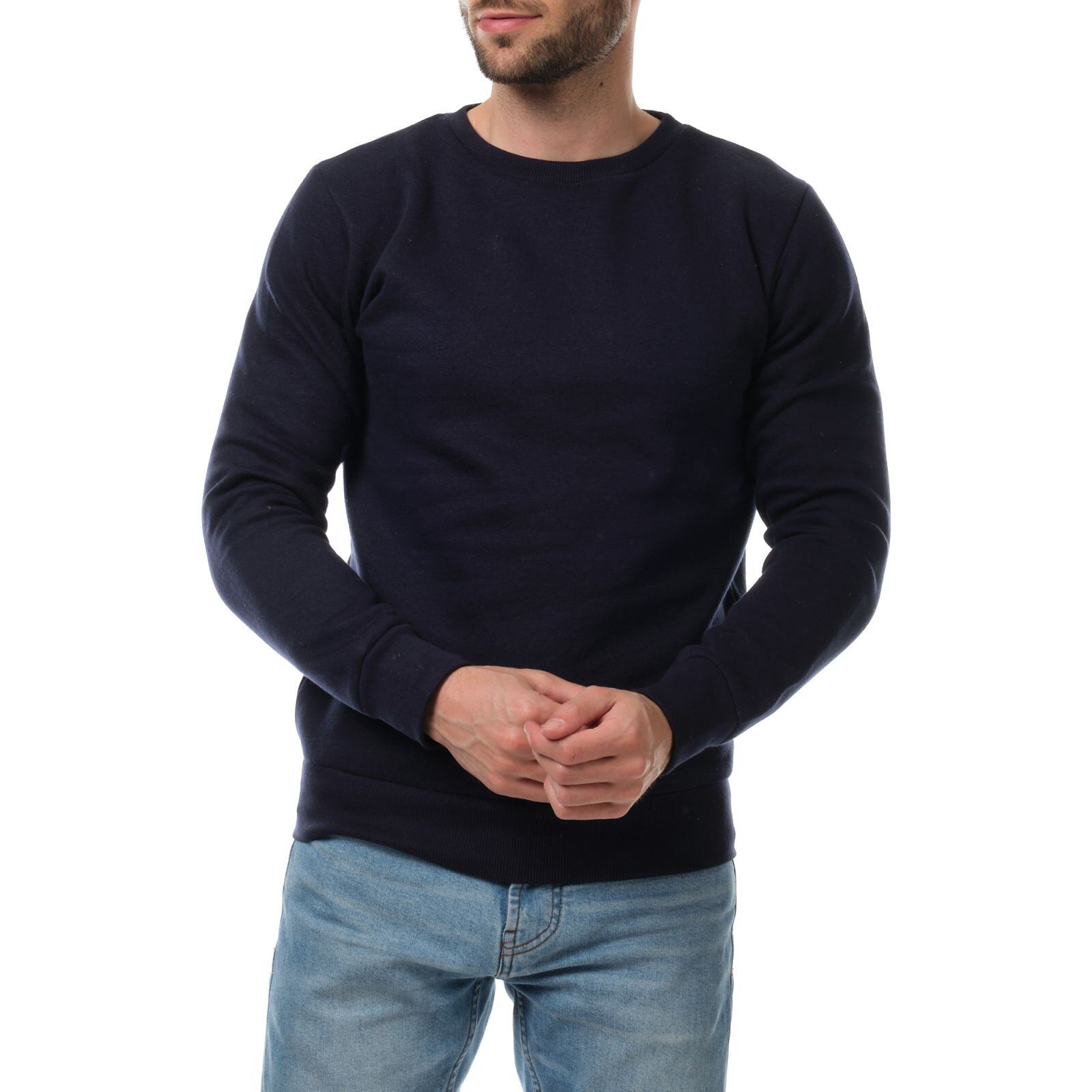 Großhändler Hopenlife - Einfarbiges Sweatshirt mit Rundhalsausschnitt