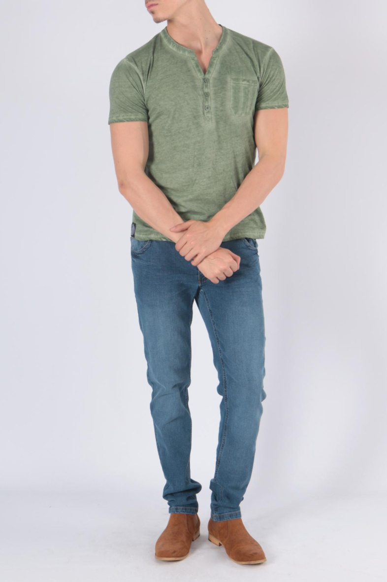 Wholesaler Hopenlife - PORTOK plain washed t-shirt: End of series