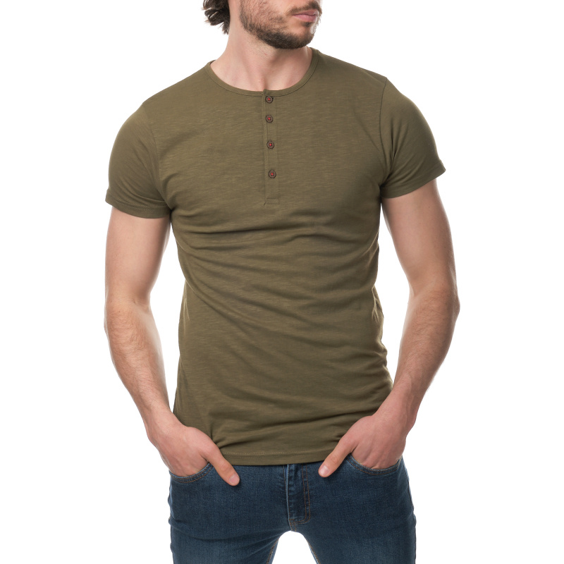 Wholesaler Hopenlife - Short-sleeved plain button-down collar t-shirt: End of series