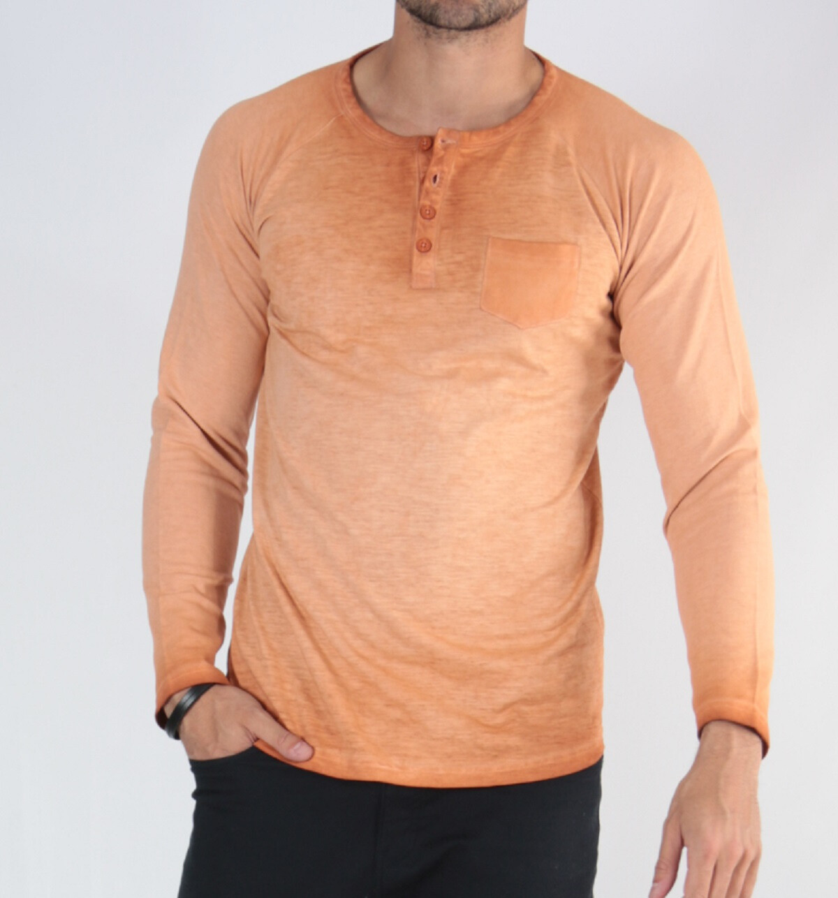 Wholesaler Hopenlife - Long-sleeved button-down collar t-shirt