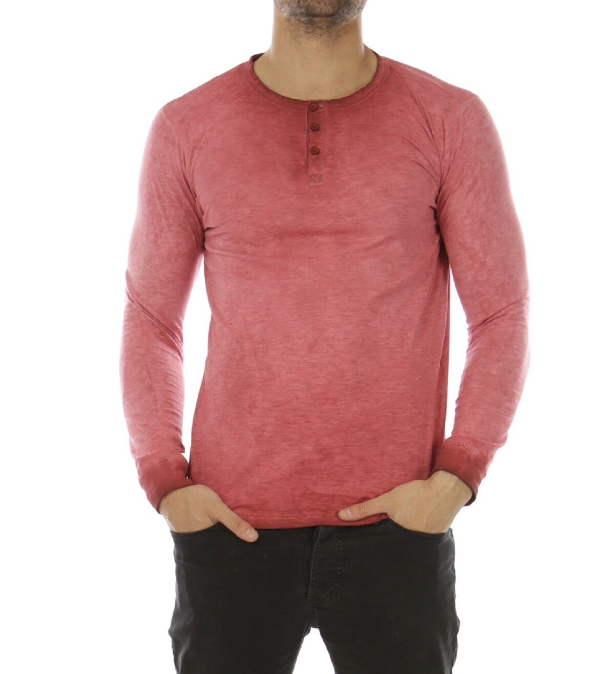 Wholesaler Hopenlife - Long sleeve T-shirt with buttoned collar