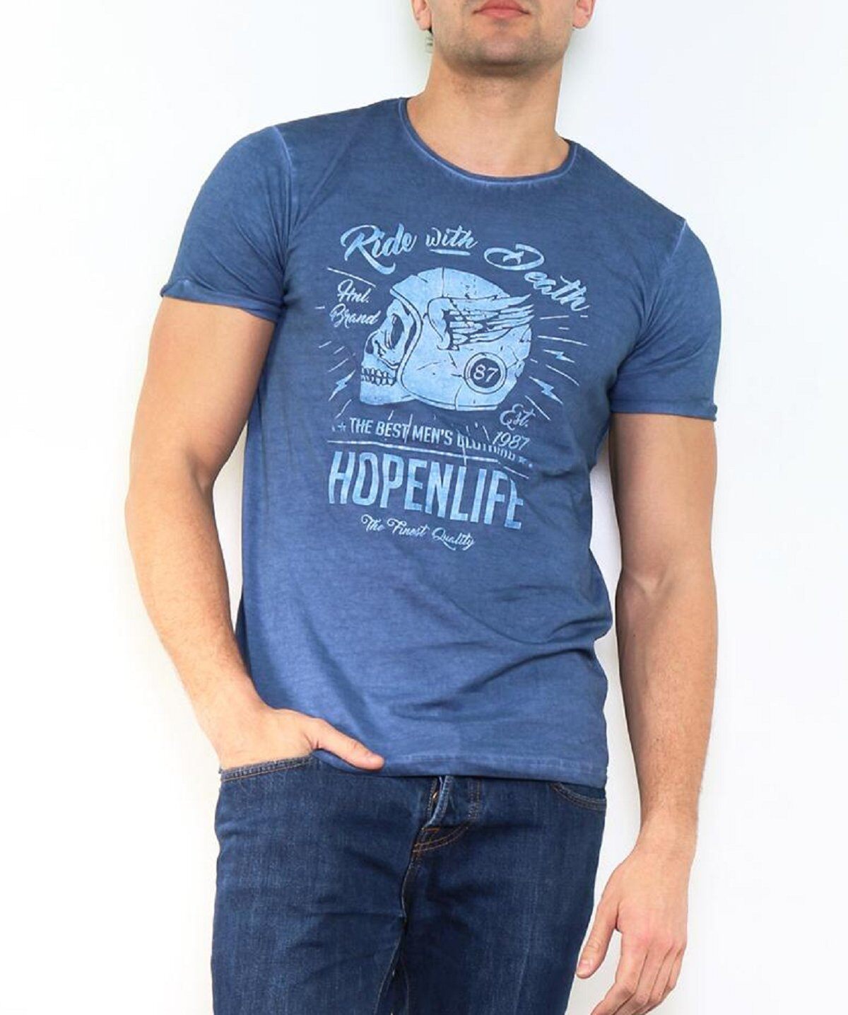 Grossista Hopenlife - T-shirt stampata effetto lavato