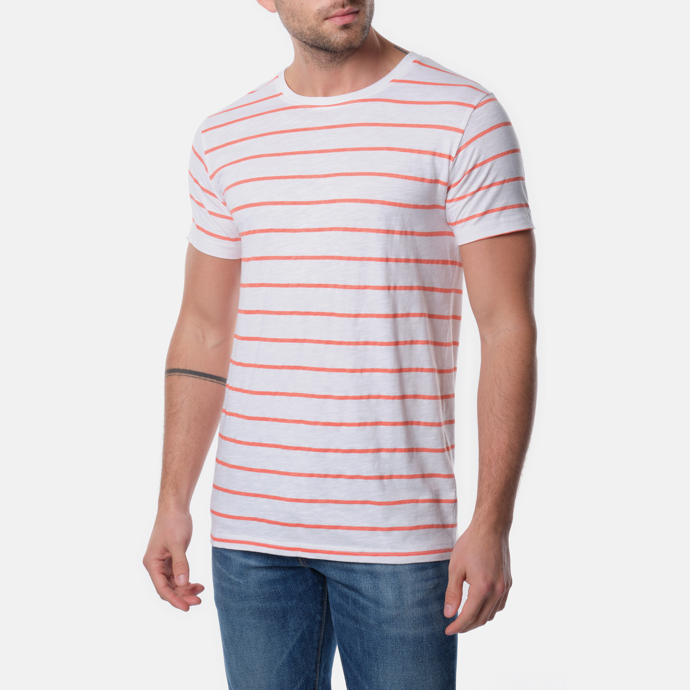 Wholesaler Hopenlife - The striped crew neck t-shirt