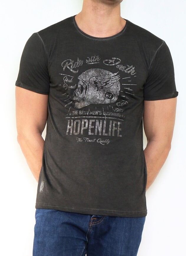 Mayorista Hopenlife - Camiseta estampada con efecto desgastado