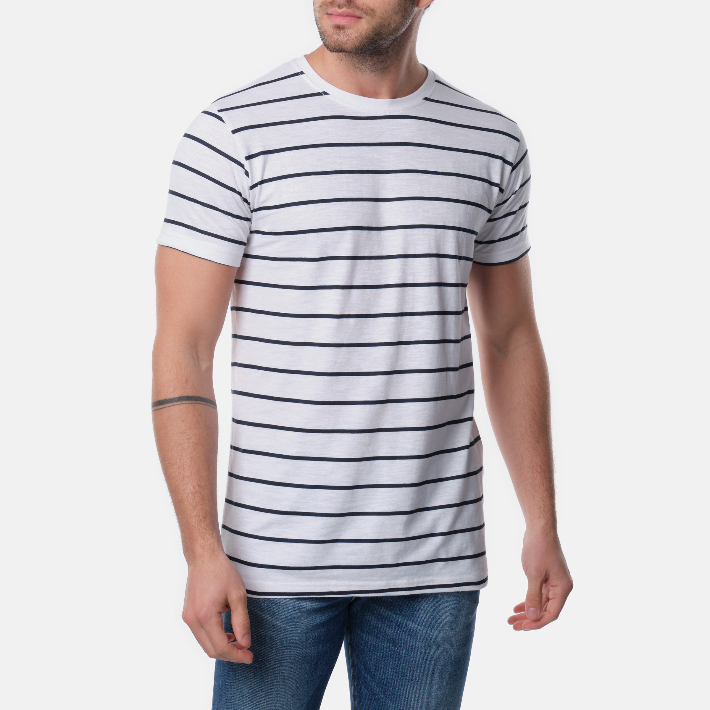 Wholesaler Hopenlife - The striped crew neck t-shirt