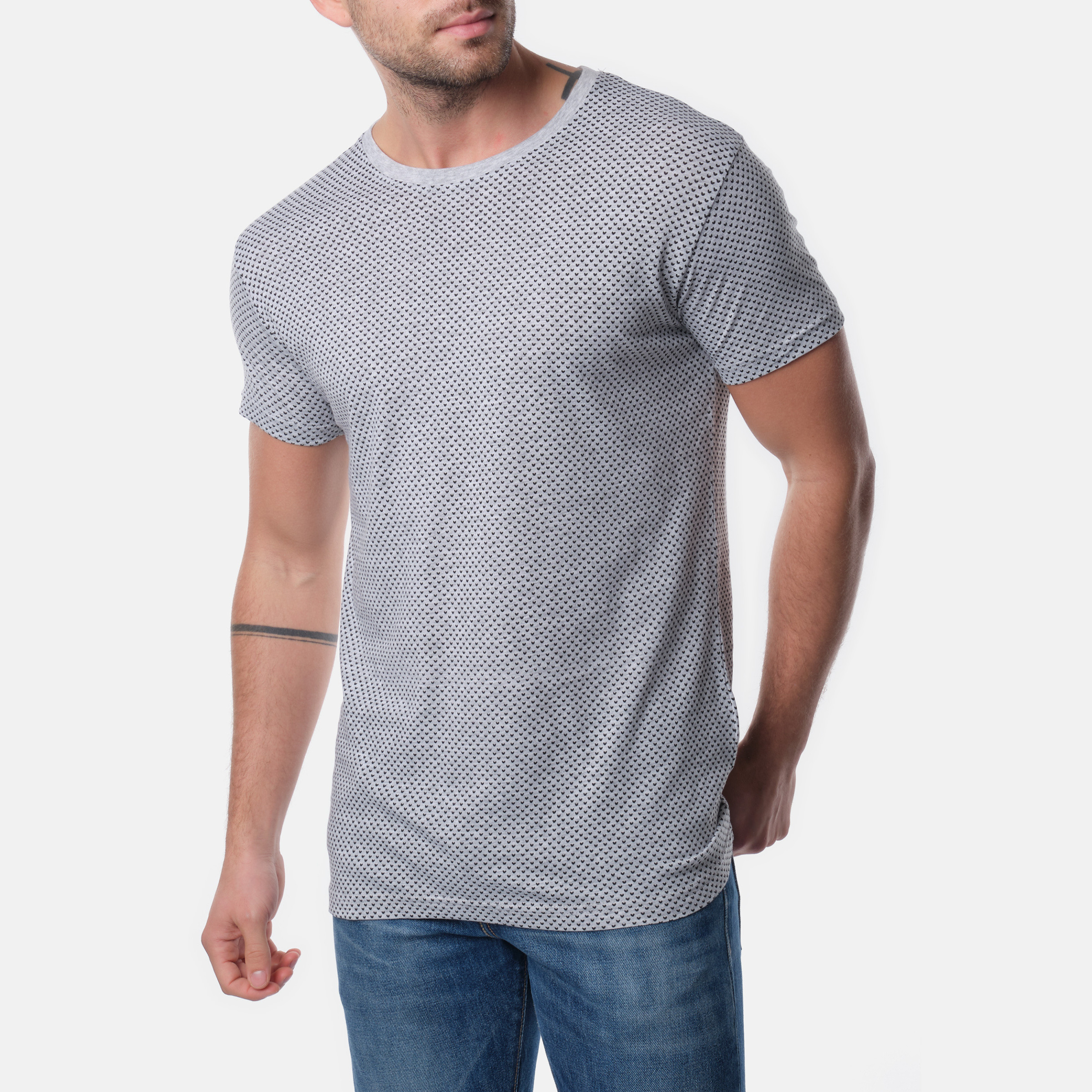 Großhändler Hopenlife - Gemustertes Rundhals-T-Shirt