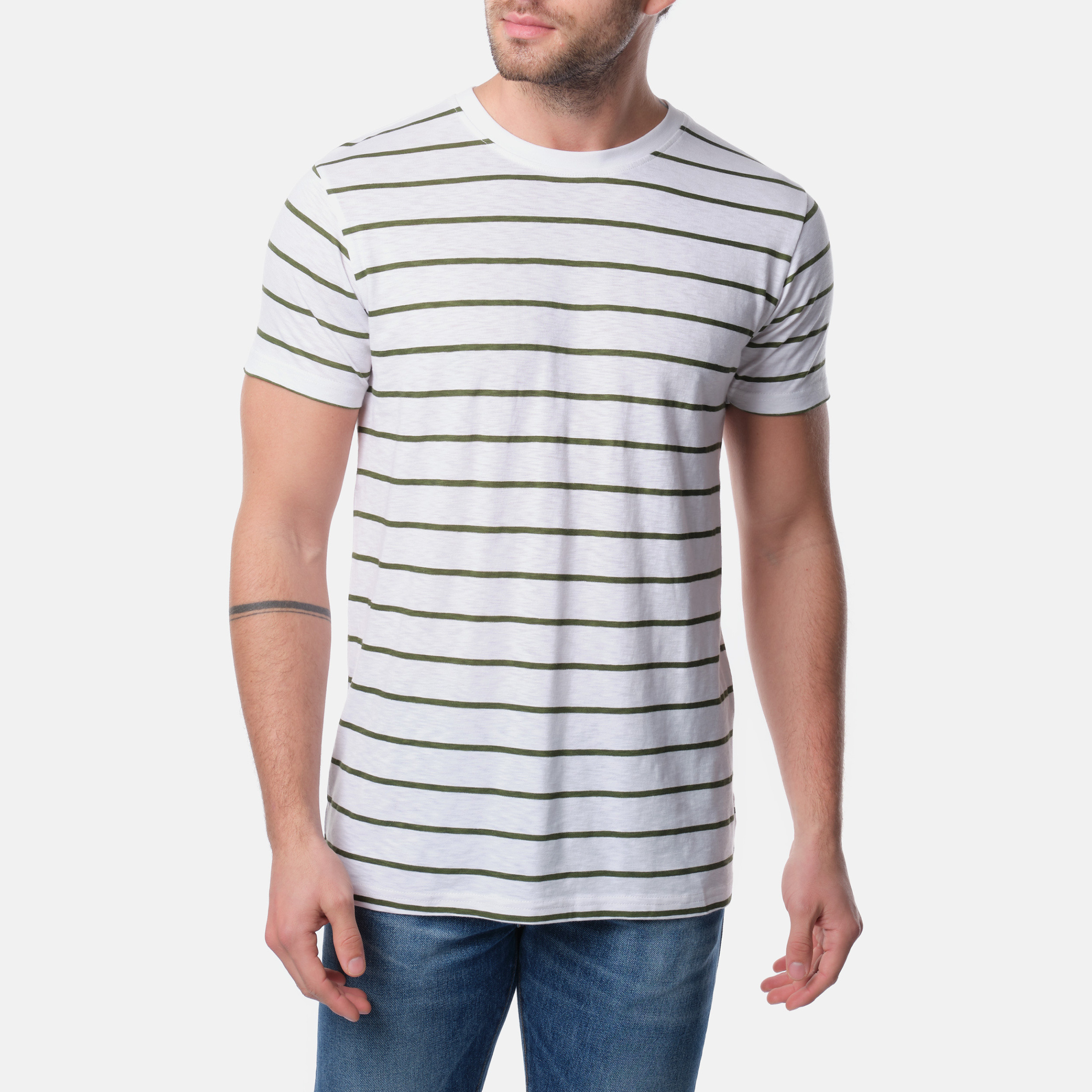Wholesaler Hopenlife - The striped crew neck t-shirt